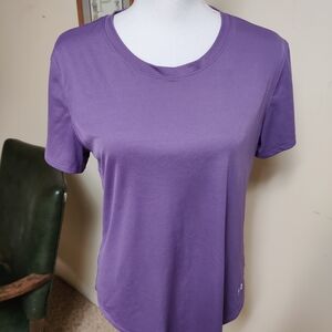 Under Armour Women's Purple Short Sleeve Tee Run, Size Large